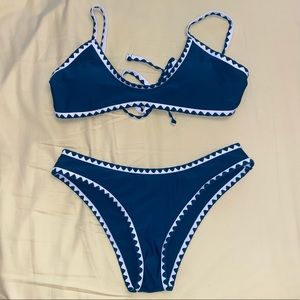 Shein Whip Stitch Tie Back Bikini